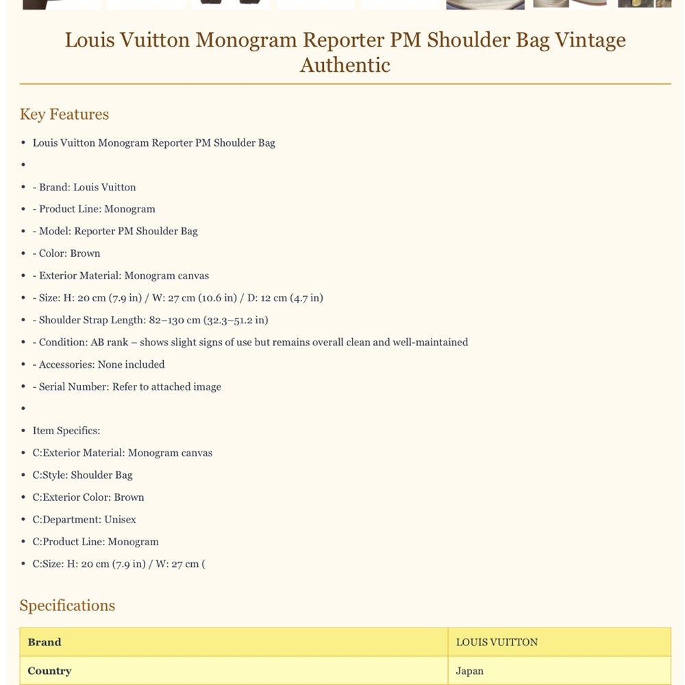 Louis Vuitton Brown Monogram Men's Bag - Picture 9 of 9